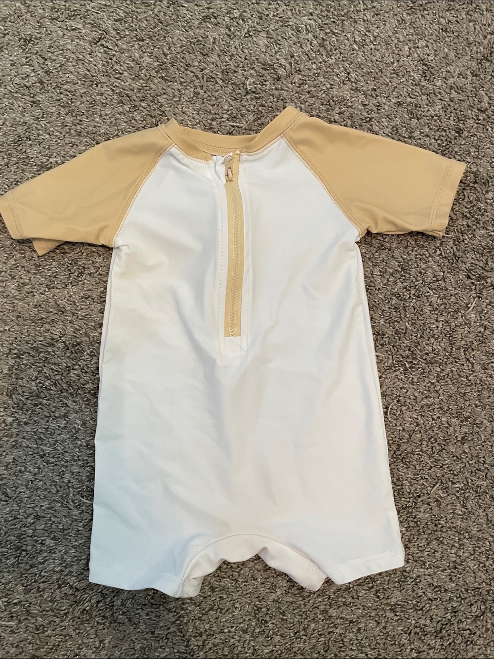 Neutral Two-Tone Baby Romper - SWIM